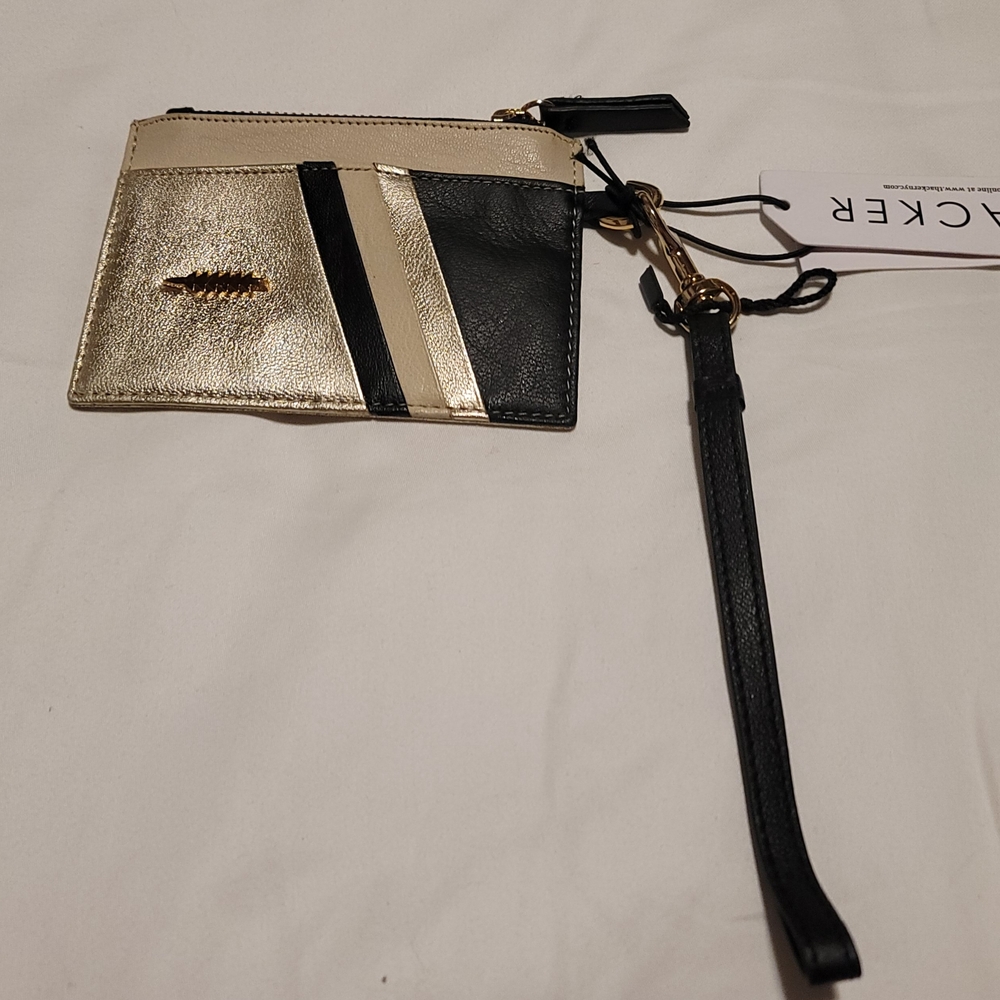 Elegant Black and Gold Wristlet